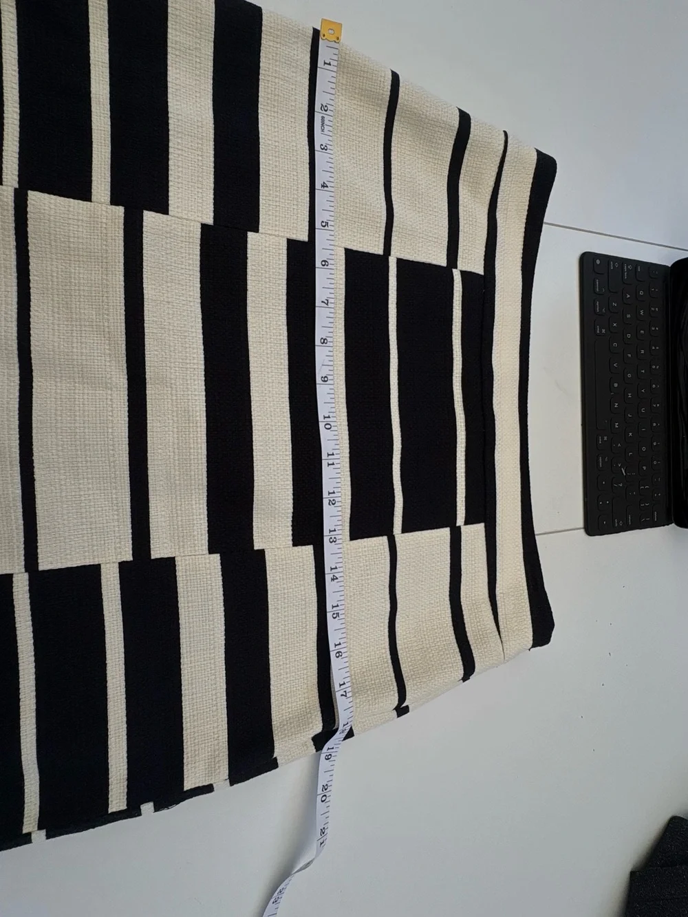 Ann Taylor Black and White Striped Pencil Skirt